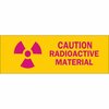 Brady Caution Radiation Sign, 3 1/2 in H, 10 in W, Polyester, Rectangle, 88750 88750